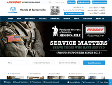 Tablet Screenshot of hondaofturnersville.com